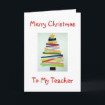 CRAFTY TREE VOOR SPECIALE LERAAR MET KERST FEESTDAGEN KAART<br><div class="desc">DEZE SLUWE BOOM ZAL ZEKER EEN GLIMLACH OP HET GEZICHT VAN "JE" LERAAR ZETTEN DEZE KERST!</div>