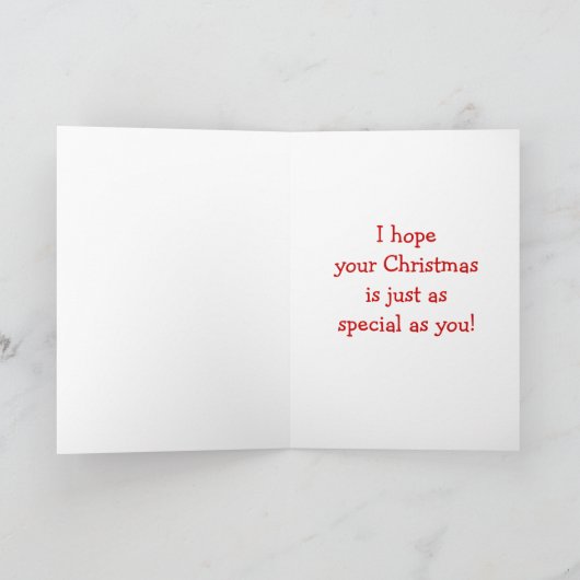 CRAFTY TREE VOOR SPECIALE LERAAR MET KERST FEESTDAGEN KAART (Binnen)