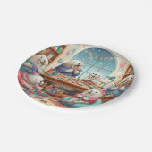 Crafty Walrus Verjaardag Bash Paper Borden Papieren Bordje (Gekanteld)