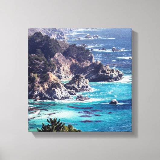 Craggy Coastline van de Zee Canvas Print (Voorkant)