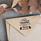 Craggy Mountain-Topjes en Spruces Rustic Retro Zelfinktende Stempel