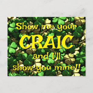 Craic Shamrocks Briefkaart