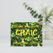 Craic Shamrocks Briefkaart (Staand voorkant)