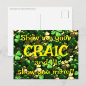 Craic Shamrocks Briefkaart (Voorkant / Achterkant)