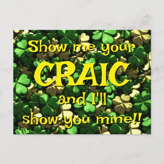 Craic Shamrocks Briefkaart (Voorkant)