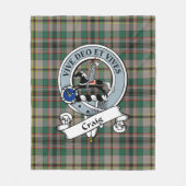 Craig Ancient Clan Badge Tartan Plaid Fleece Deken (Voorkant)