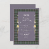 Craig Ancient Tartan Wedding RSVP (Voorkant / Achterkant)