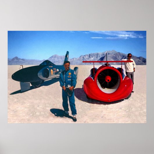 Craig Breedlove and Art Arfons (gekrapt) Poster (Voorkant)