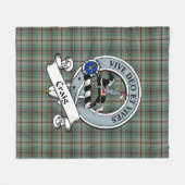 Craig Clan Badge Tartan Pset Fleece Deken (Voorkant (Horizontaal))