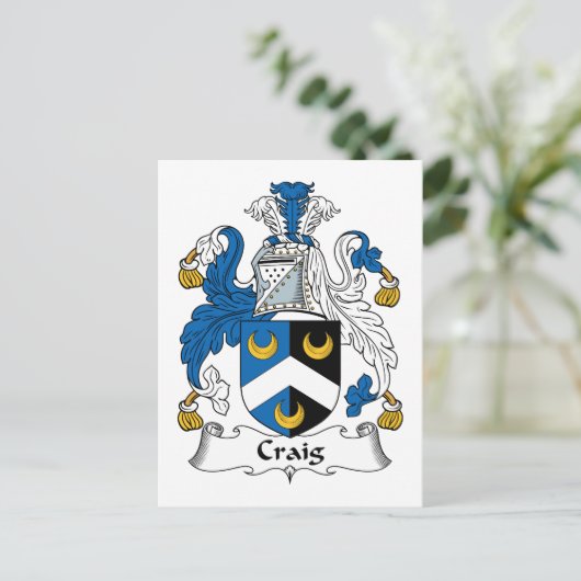Craig Family Crest Briefkaart (Staand voorkant)