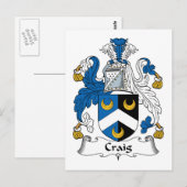 Craig Family Crest Briefkaart (Voorkant / Achterkant)
