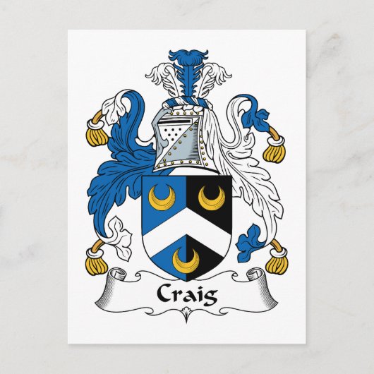 Craig Family Crest Briefkaart (Voorkant)