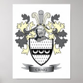Craig Family Crest Coat. Poster (Voorkant)