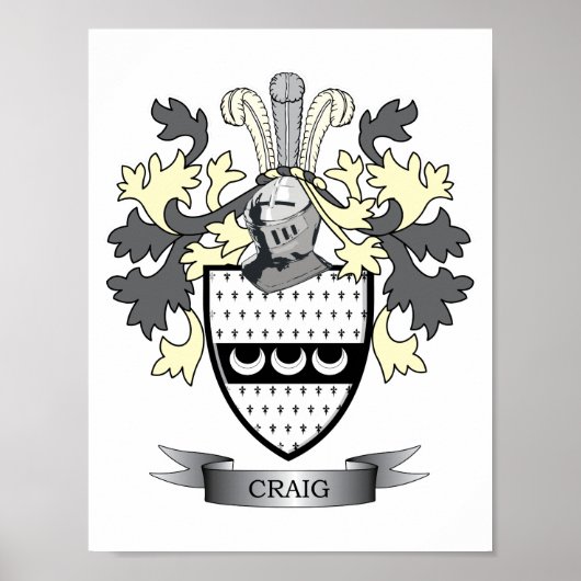 Craig Family Crest Coat. Poster (Voorkant)