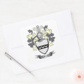 Craig Family Crest Coat. Vierkante Sticker (Envelop)