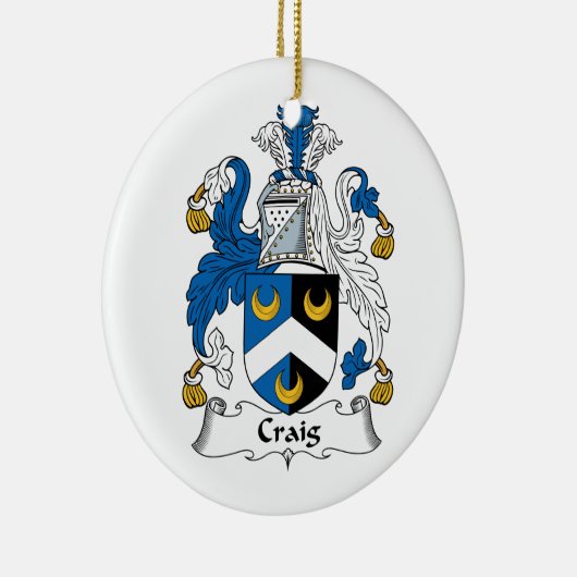 Craig Family Crest Keramisch Ornament (Rechts)