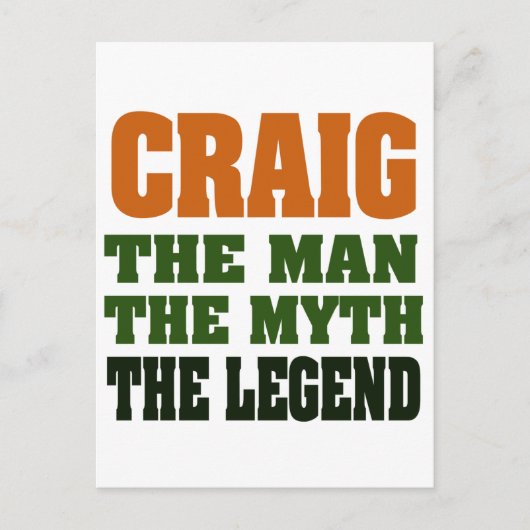 Craig - het Man, de mythe, de legende Briefkaart (Voorkant)