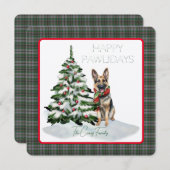 Craig Modern Tartan Happy Pawholidays Hond (Voorkant / Achterkant)
