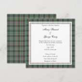 Craig Schotse bruiloft vierkante uitnodiging (Voorkant / Achterkant)