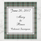 Craig Scottish Wedding Wine Label Wijn Etiket (Enkel label)