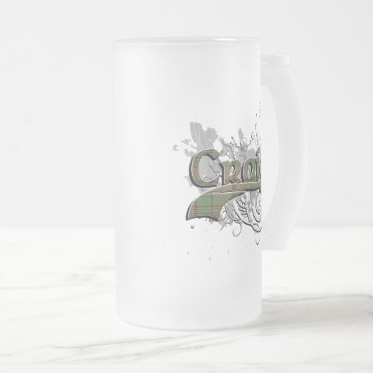 Craig Tartan Grunge Matglas Bierpul (Voorkant rechts)