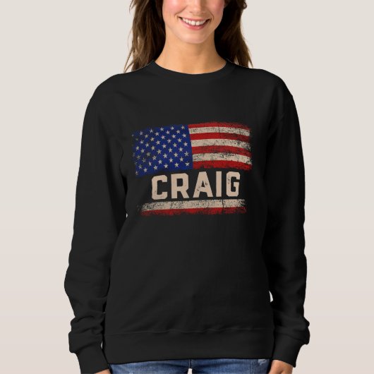 Craig Voornaam Shirt Craig Naam American Flag (Voorkant)