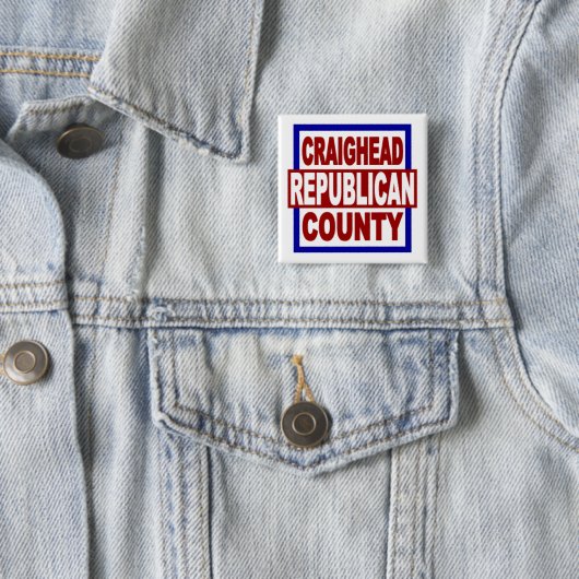 Craighead County Repubican 2 x 2" Square Button (In situ)