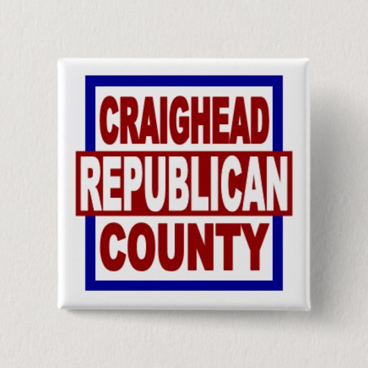 Craighead County Repubican 2 x 2" Square Button (Voorkant)