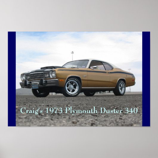 Craig's Plymouth Duster 340 uit 1973 Poster (Voorkant)
