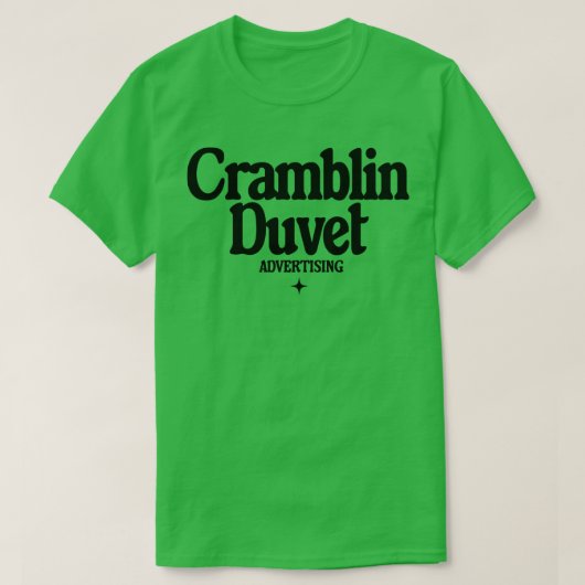 Cramblin Duvet Adverteren T-shirt (Design voorkant)