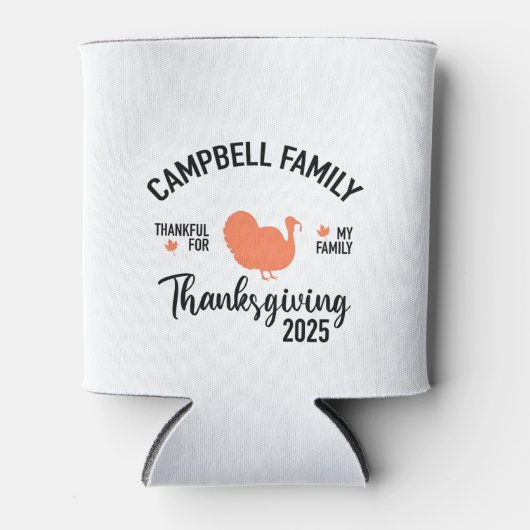Crampbell Family 2025 Thanksgiving Turkije Diner Blikjeskoeler (Voorkant)