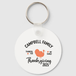 Crampbell Family 2025 Thanksgiving Turkije Diner Sleutelhanger