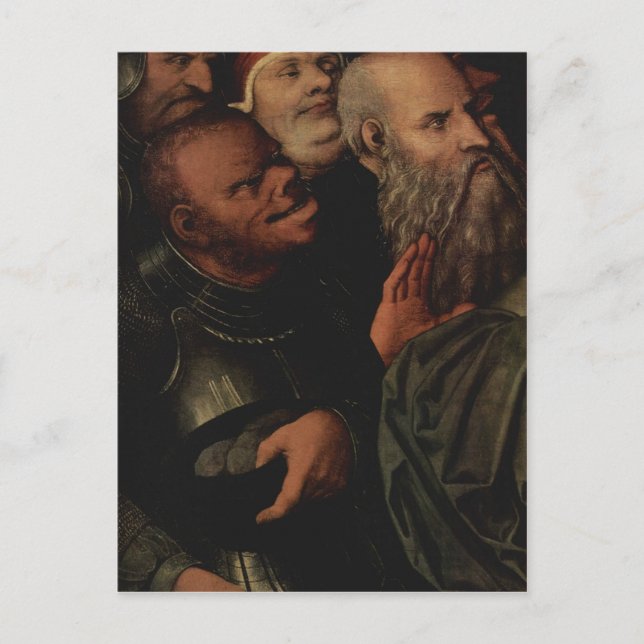 Cranach d. J., Lucas Christus und die Ehebrecherin Briefkaart (Voorkant)