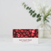 Cranberries Closeup Fruit Wholesale Retail Visitekaartje (Staand voorkant)