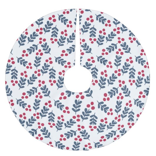 Cranberries Rode Kerstvakantie Minialistisch Kerstboom Rok (Voorkant)