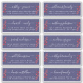 Cranberries Sprig Wedding Guest Adresetiketten Sticker (Voorkant)