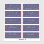 Cranberries Sprig Wedding Guest Adresetiketten Sticker (Vel)