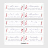 Cranberries Sprig Wedding Guest Adresetiketten Sticker (Vel)