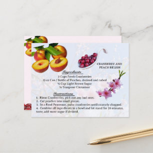 Cranberry and Peach Relish - Recept Briefkaart