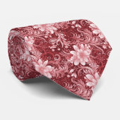 Cranberry Bloem Batik Stropdas (Opgerold)