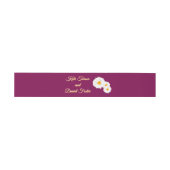 Cranberry Bloemen Bruiloft Uitnodigingen Wikkel (Vlak)