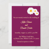 Cranberry Bloemen Bruiloftsinvitation Kaart (Voorkant)