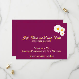 Cranberry Bloemige Trouwkaart 'Save the Date' Save The Date