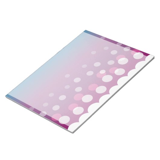 Cranberry-Blue Bubbles Notitieblok (Schuin)