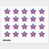 Cranberry-Blue Bubbles Ster Sticker (Vel)