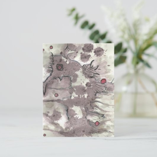 Cranberry Bog Tea Creature 008 Briefkaart (Staand voorkant)