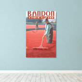 Cranberry Bogs Harvest - Bandon, Oregon Canvas Afdruk (Insitu (Houten vloer))