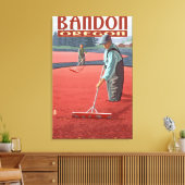 Cranberry Bogs Harvest - Bandon, Oregon Canvas Afdruk (Insitu (Woonkamer))