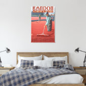 Cranberry Bogs Harvest - Bandon, Oregon Canvas Afdruk (Insitu (Slaapkamer))