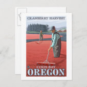 Cranberry Bogs Harvest - Coos Bay, Oregon Briefkaart (Voorkant / Achterkant)